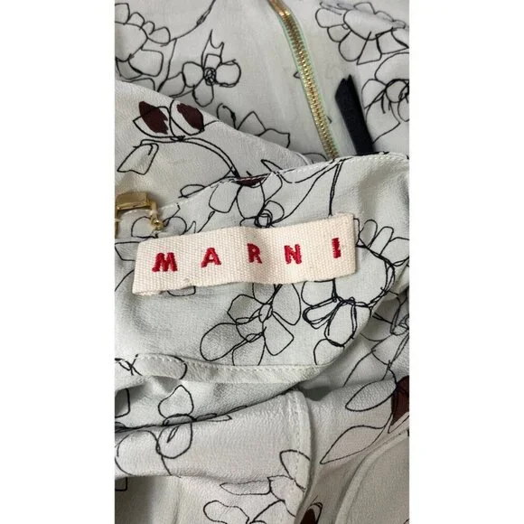 MARNI COLLECTION SILK FLORAL BLOUSE SMALL - Picture 4 of 8